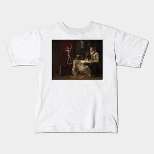 The Artist's Studio, with Self-Portrait by Hugo Birger Kids T-Shirt